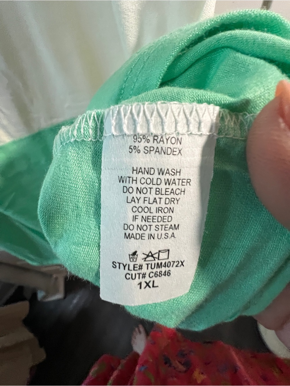 Luna- Striped Mint & White Colorblock Short Sleeve Pocket Tee - Picture 5 of 5